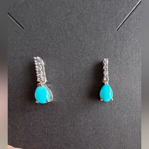 Sterling Silver Turquoise Drop Earrings